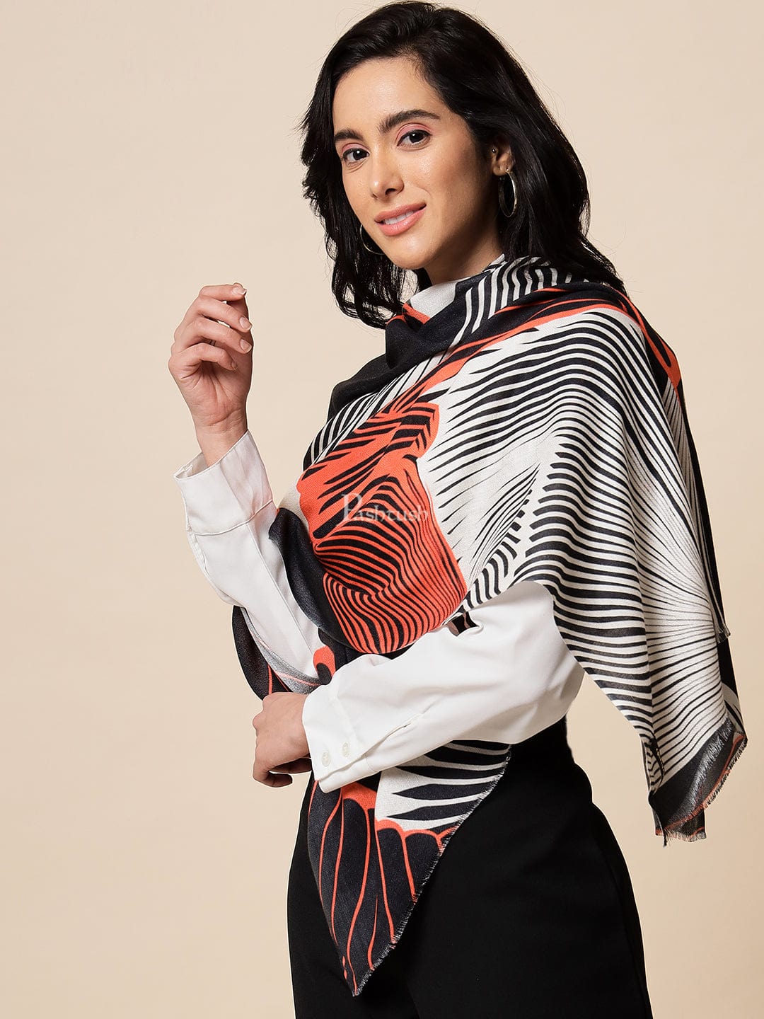 Pashtush India Womens Stoles and Scarves Scarf Pashtush Womens Extra Fine Soft Bamboo Stole, Multicolour