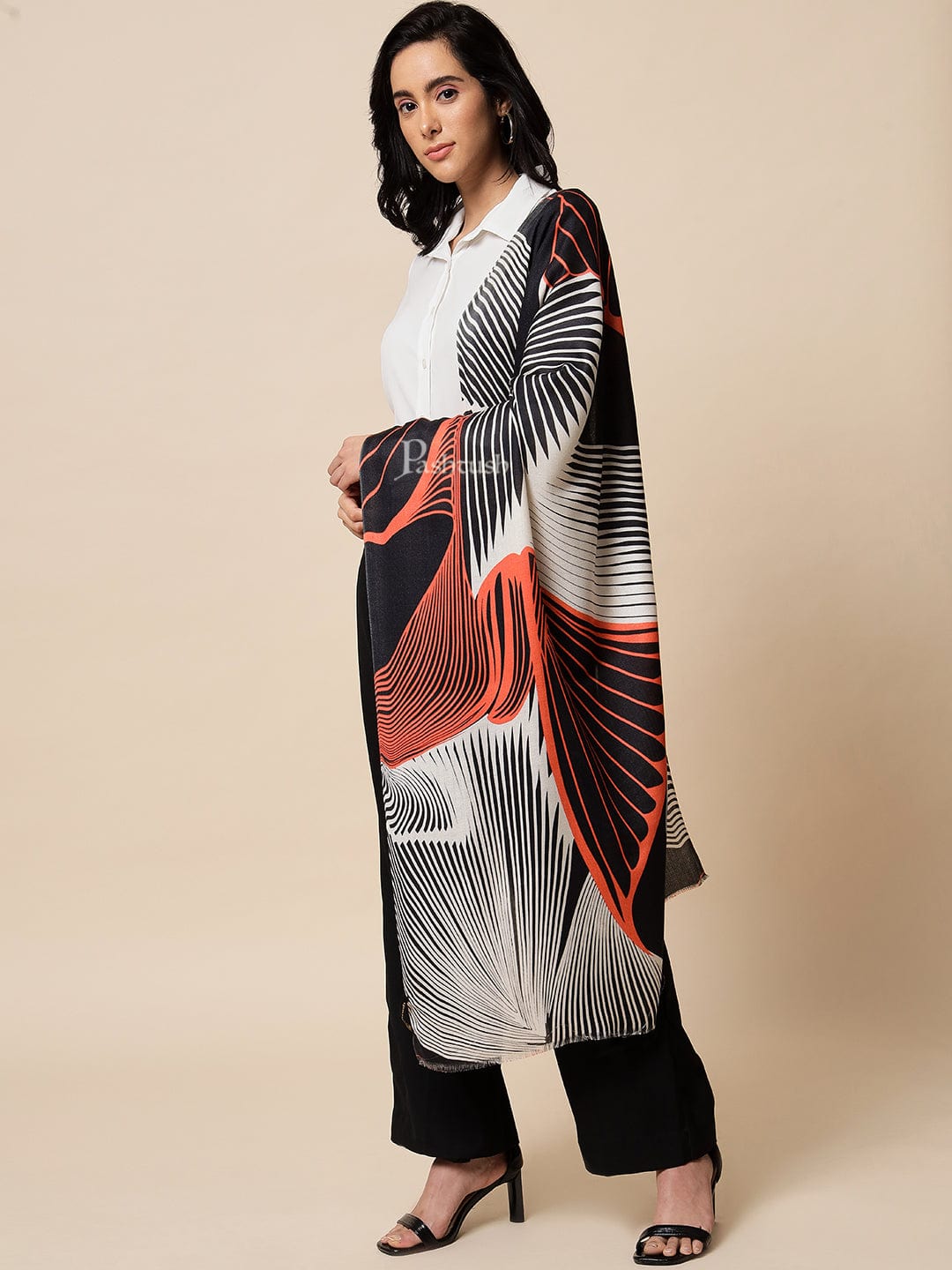 Pashtush India Womens Stoles and Scarves Scarf Pashtush Womens Extra Fine Soft Bamboo Stole, Multicolour