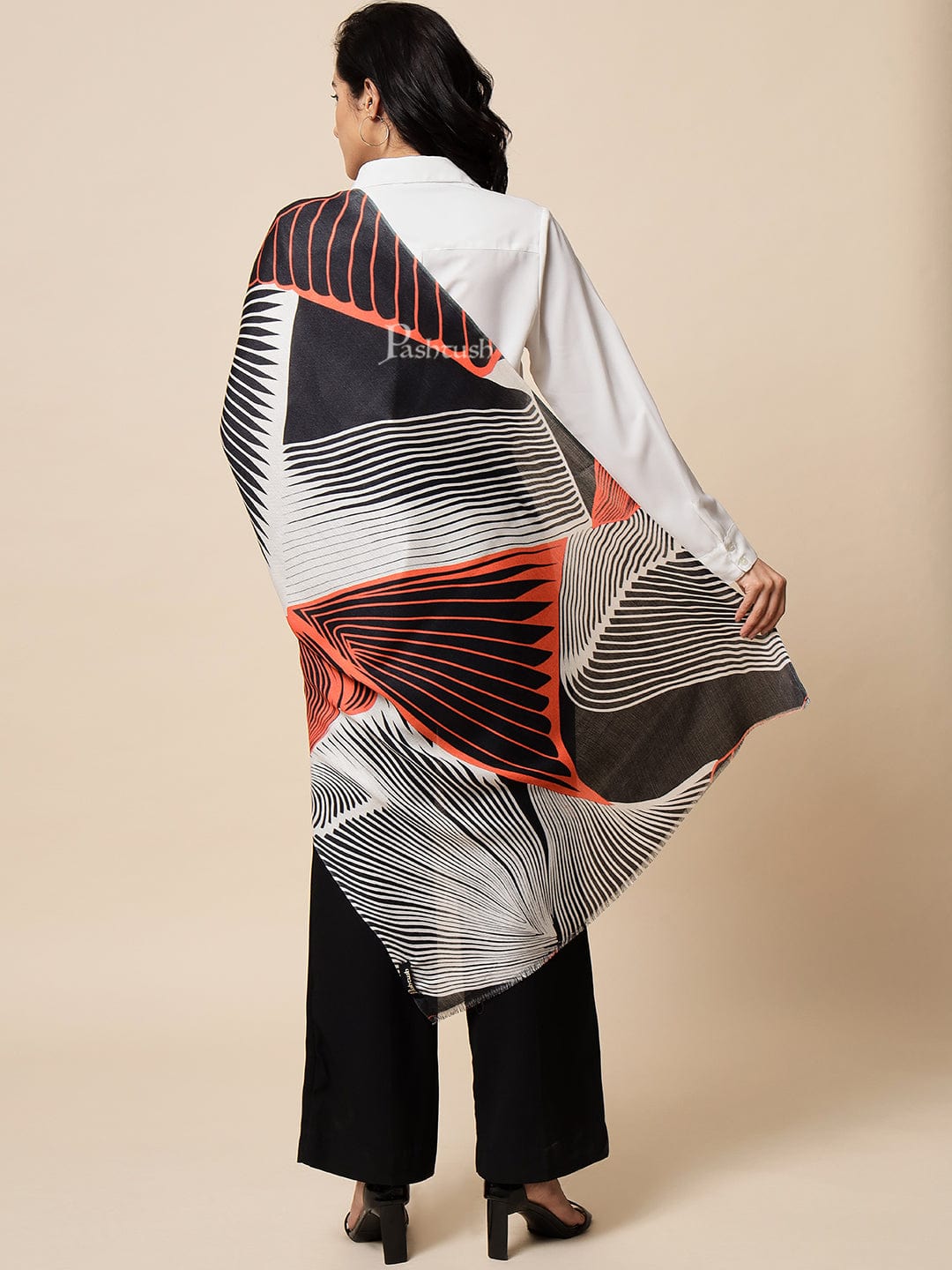 Pashtush India Womens Stoles and Scarves Scarf Pashtush Womens Extra Fine Soft Bamboo Stole, Multicolour