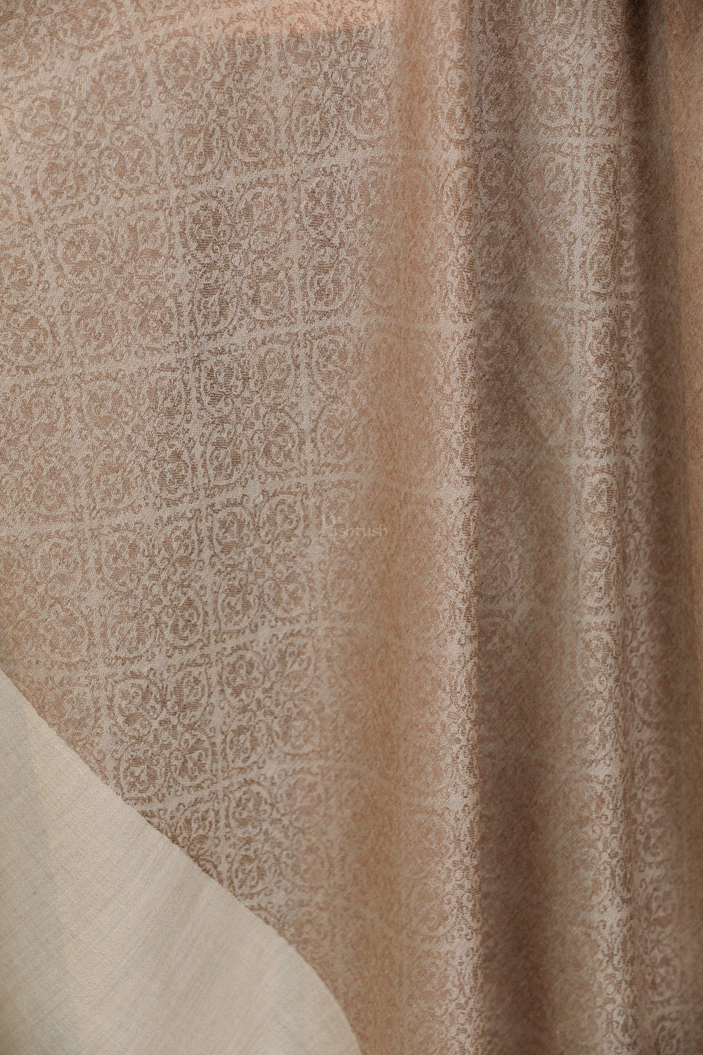 Pashtush India 114x228 Pashtush Womens Extra Fine Wool Shawl, Jacquard, Soft, Warm and Ultra Light Weight