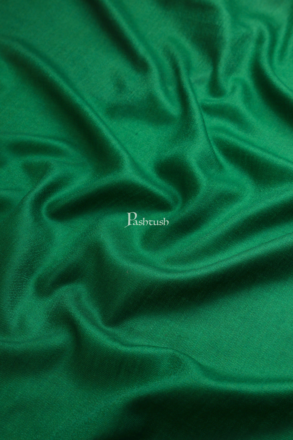 Pashtush India Womens Shawls Pashtush Womens Extra Fine Wool Shawl, Solid Bottle Green