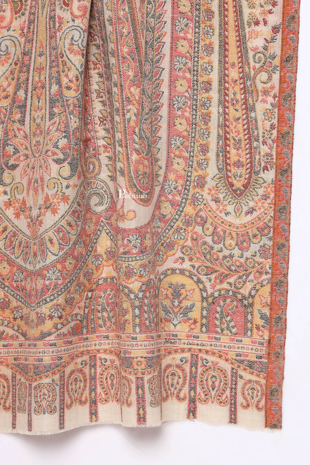 Pashtush India Womens Stoles and Scarves Scarf Pashtush womens Extra Fine Wool stole, beige