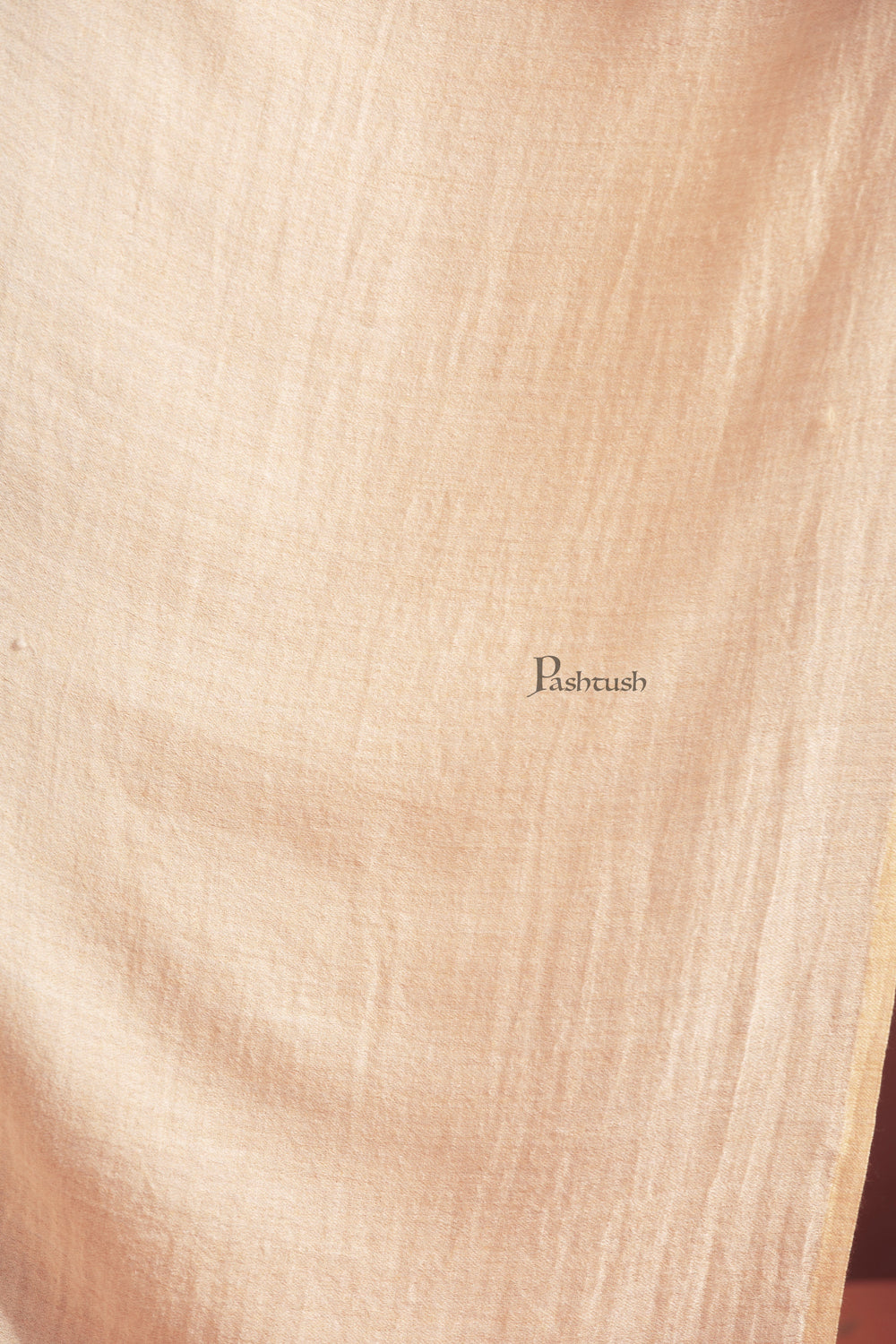 Pashtush India Womens Stoles and Scarves Scarf Pashtush Womens Extra Fine Wool Stole, Don'T Know Design, Grey Gold