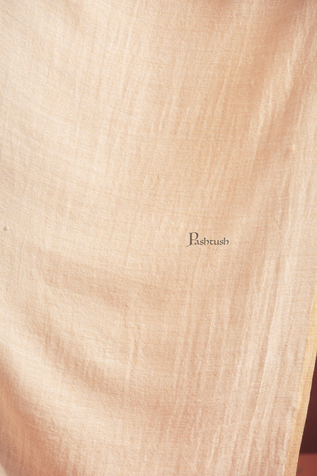 Pashtush India Womens Stoles and Scarves Scarf Pashtush Womens Extra Fine Wool Stole, Don'T Know Design, Grey Gold