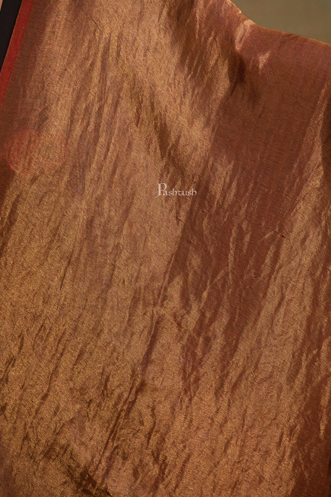 Pashtush India Womens Stoles and Scarves Scarf Pashtush Womens Extra Fine Wool Stole, Reversible Zari Design, Maroon