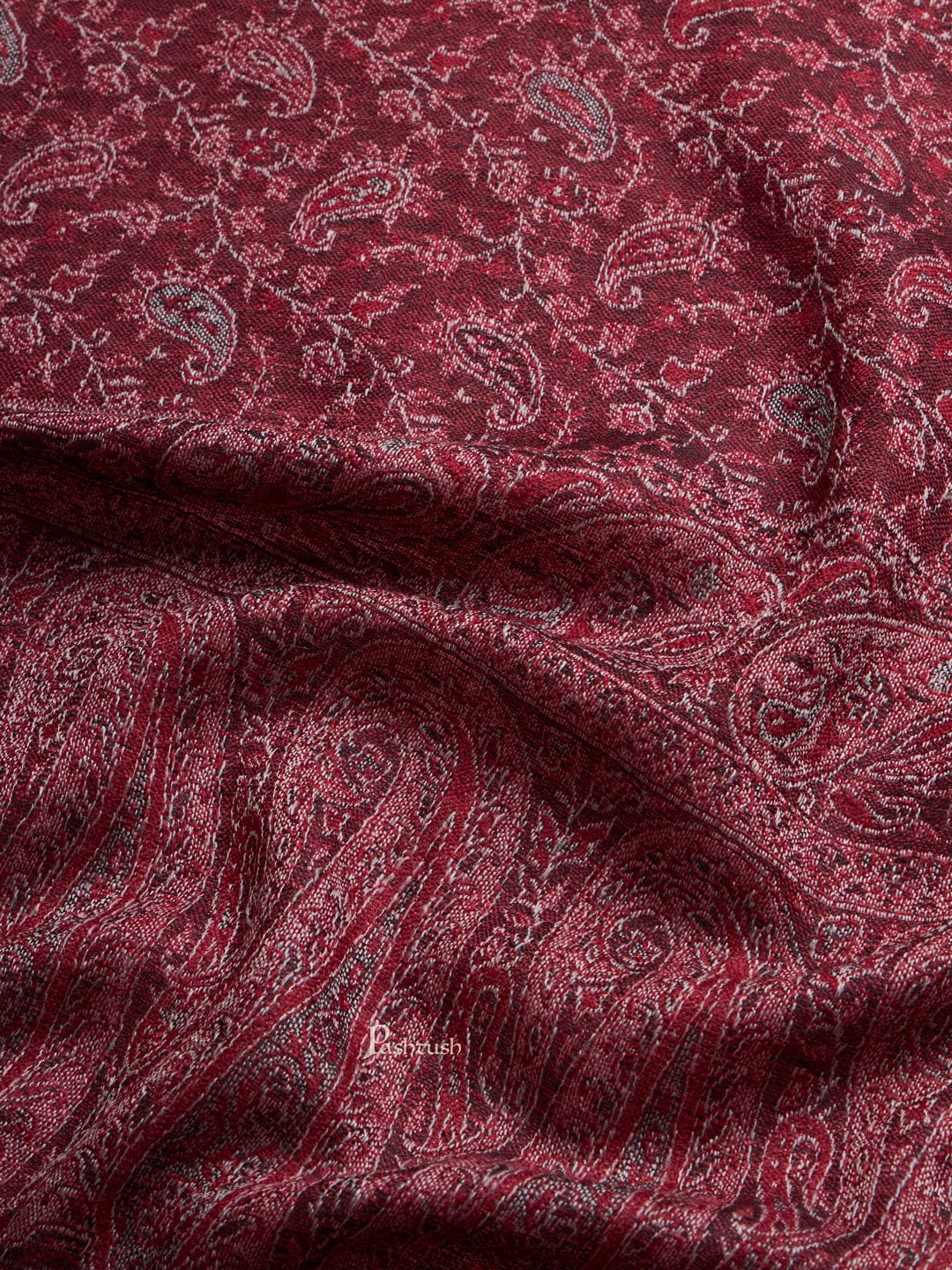 Pashtush India Womens Stoles and Scarves Scarf Pashtush Womens Extra Fine Wool Stole, Soft Paiseley  Design, Multicolour