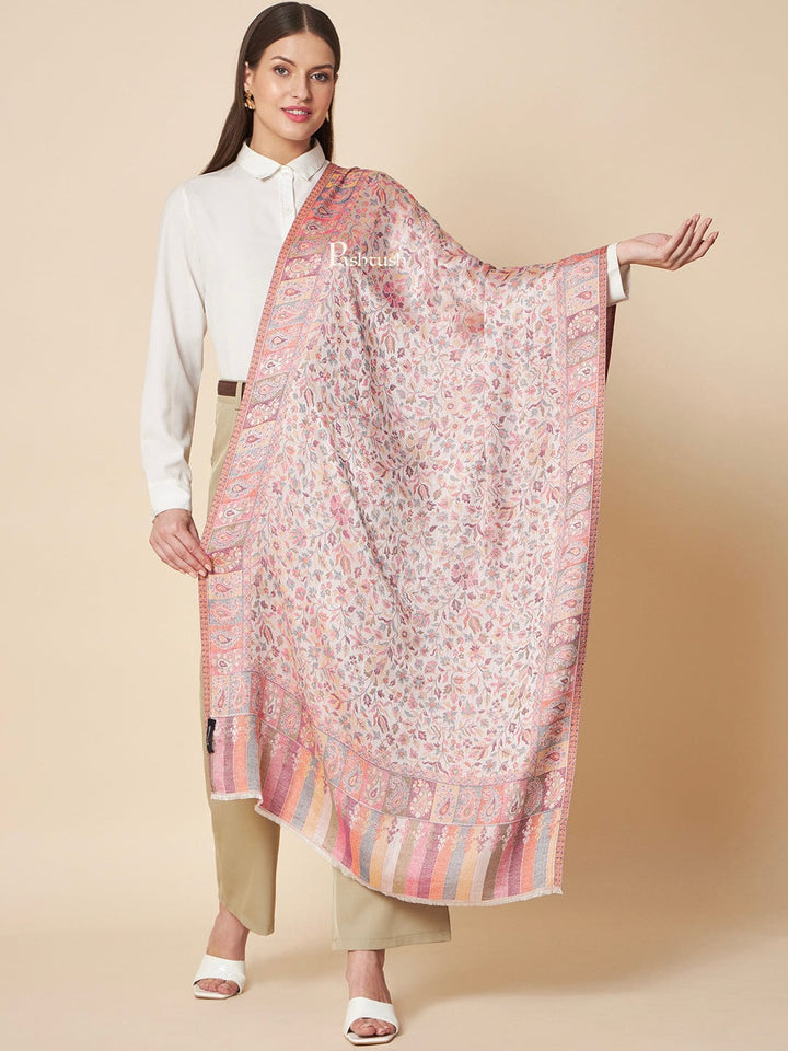 Pashtush India Womens Stoles and Scarves Scarf Pashtush Womens Extra Soft Bamboo Stole, Ethnic  Design, Multicolour