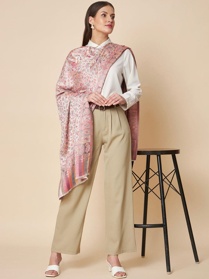 Pashtush India Womens Stoles and Scarves Scarf Pashtush Womens Extra Soft Bamboo Stole, Ethnic  Design, Multicolour