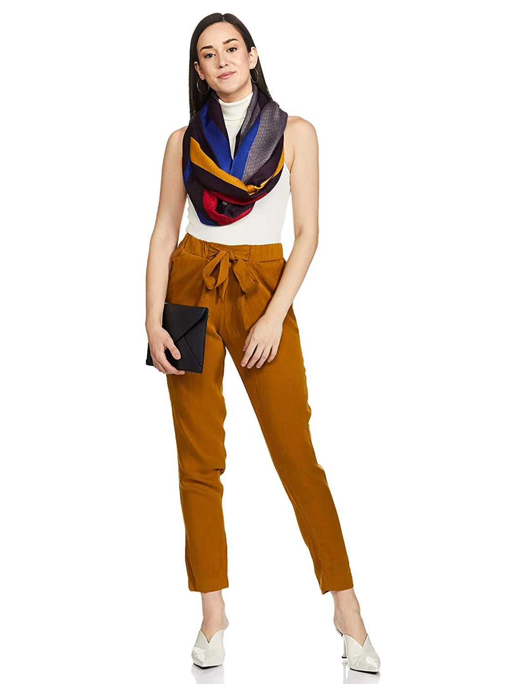 Pashtush India 70x200 Pashtush Womens Extra Soft, Printed Bamboo Scarf, Bold Freedom Stripes