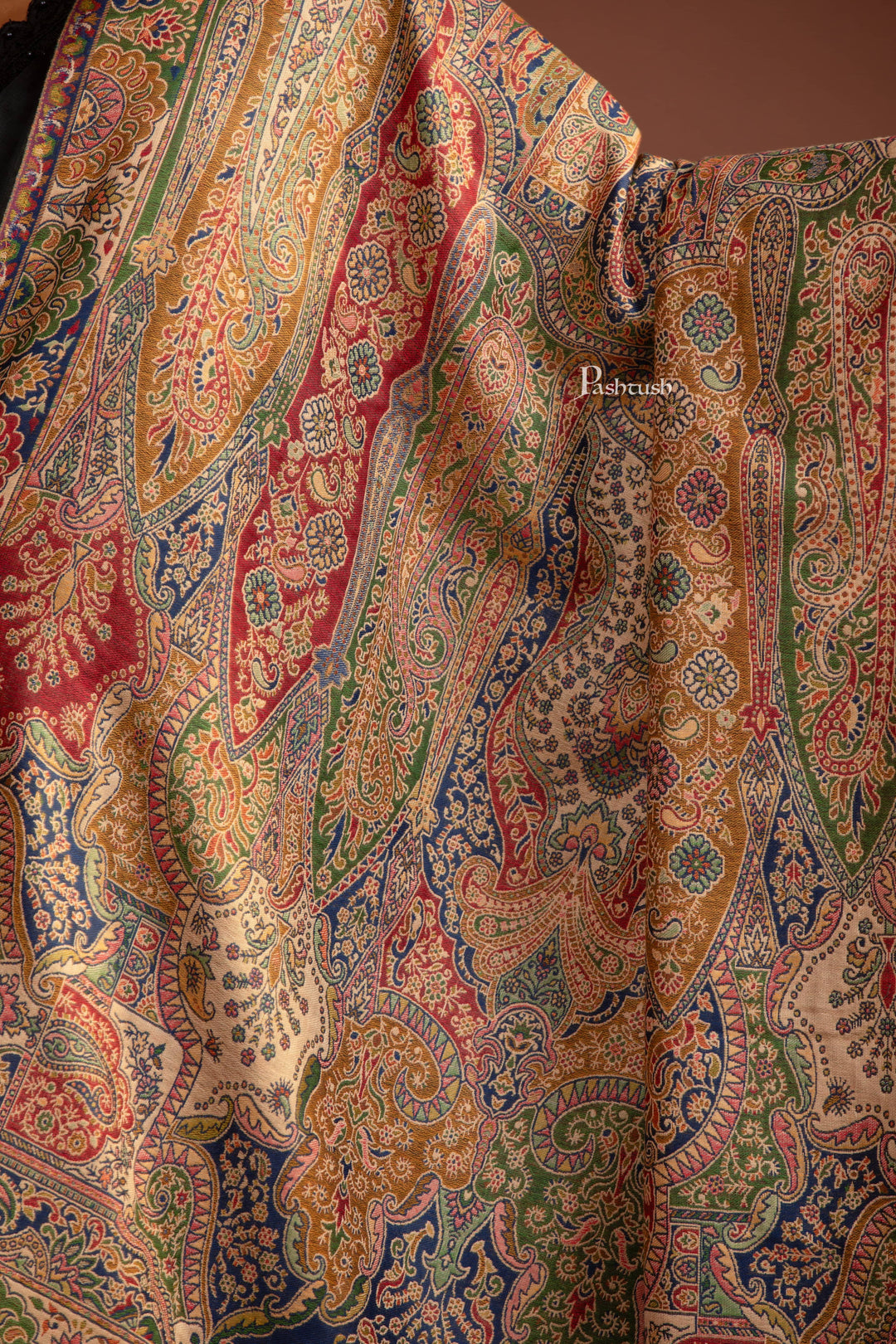 Pashtush India Womens Shawls Pashtush Womens Faux Pashmina Shawl, Ethnic  Pasiley Weave&