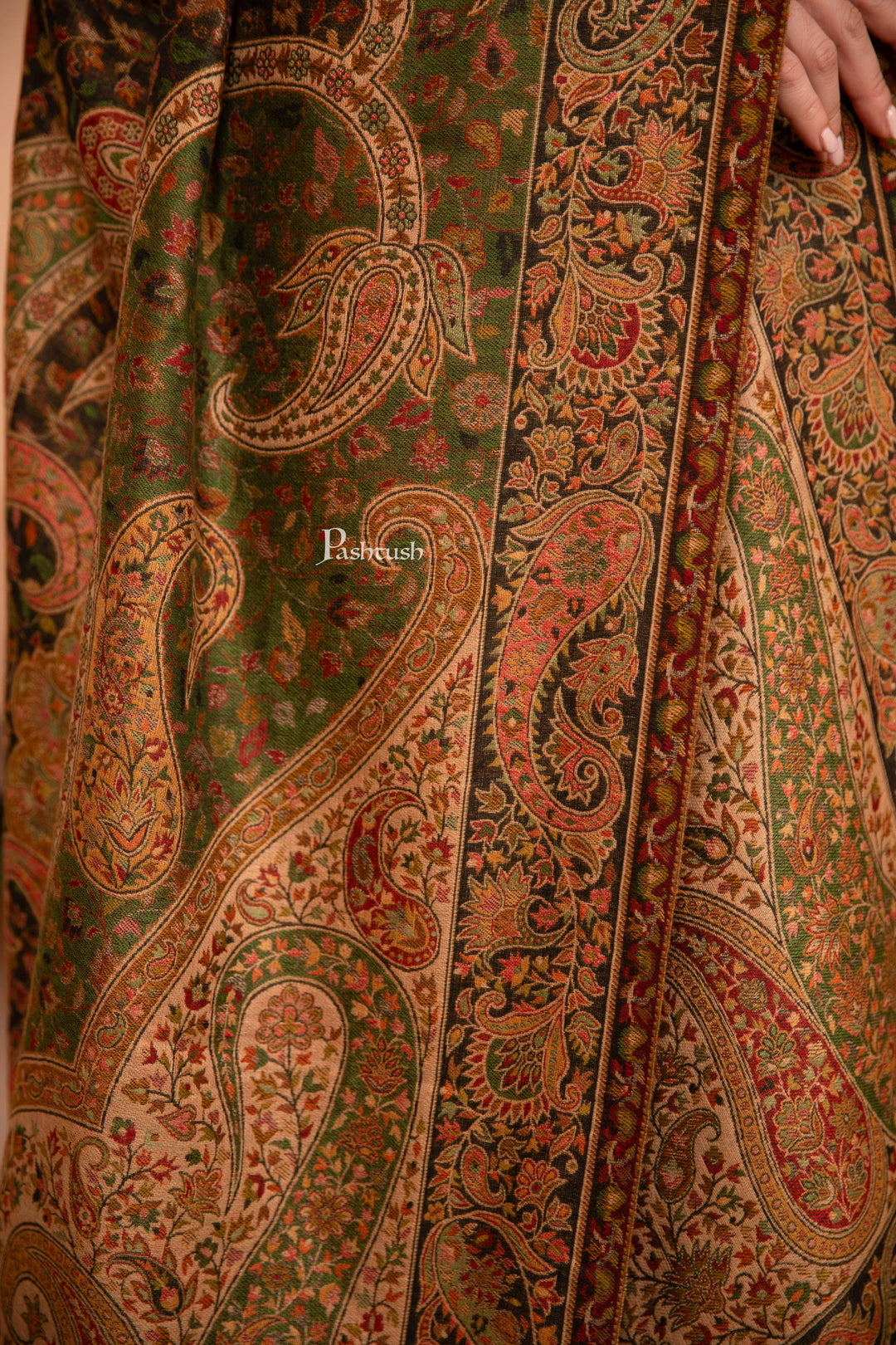 Pashtush India Womens Shawls Pashtush Womens Faux Pashmina Shawl, Ethnic  Pasiley Weave&