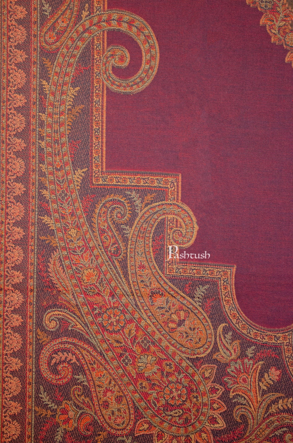 Pashtush India Womens Shawls Pashtush Womens Faux Pashmina Shawl, Ethnic  Weave Design, Black