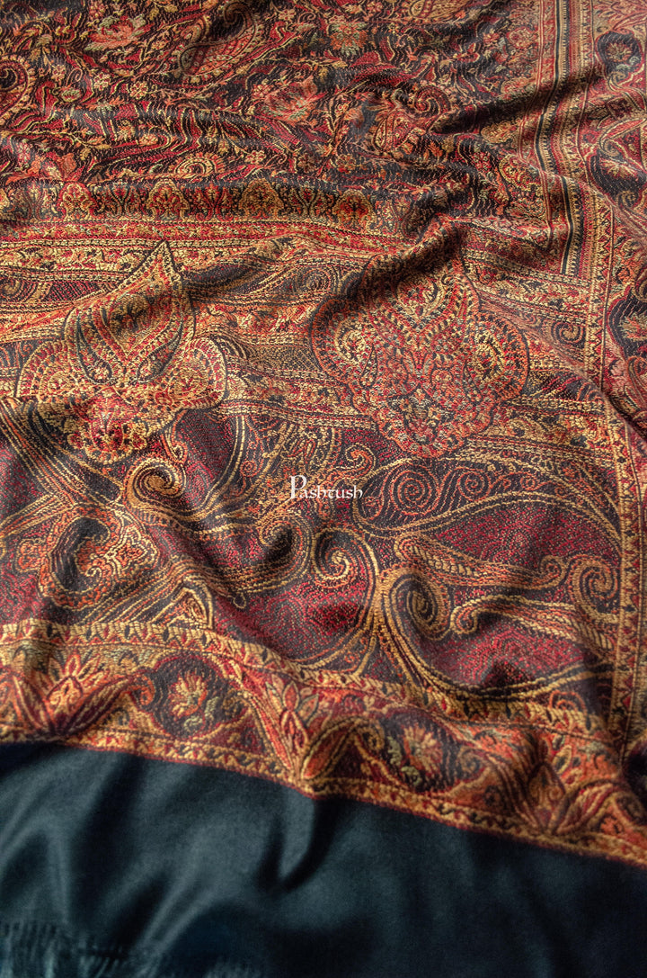 Pashtush India Womens Stoles and Scarves Scarf Pashtush Womens Faux Pashmina Stole,  Design, Black