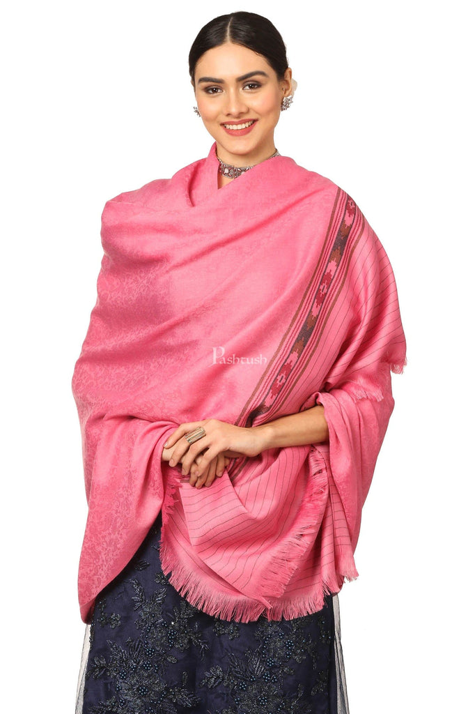 World Of Shawls Sciarpa Donna - Colore Dusky Pink - 100% Viscosa - 100 X 180 Cm