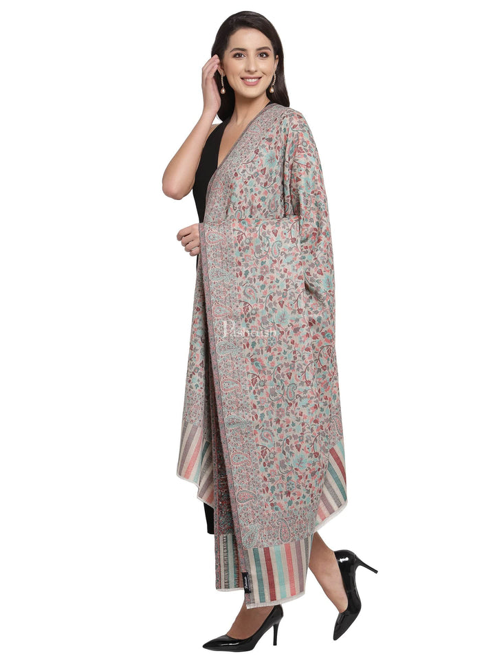 Pashtush India Womens Shawls Pashtush Womens Fine Wool Ethnic Weave Shawl, Soft And Warm