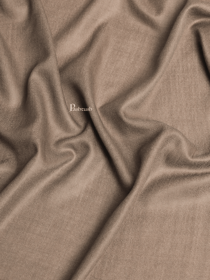 Pashtush India Womens Shawls Pashtush Womens Fine Wool Shawl, Extra Soft, Basics Solid, Taupe