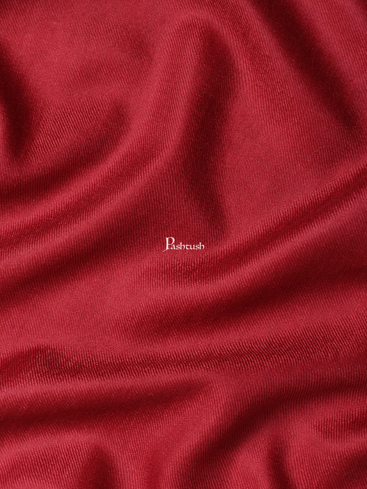 Pashtush India Womens Shawls Pashtush Womens Fine Wool Shawl, Extra Soft Warm - Light Weight, Solid Crimson