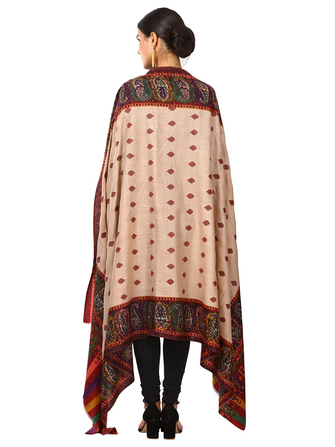 Pashtush Womens Kalamkari Shawl, Wedding Collection, Thick And Warm