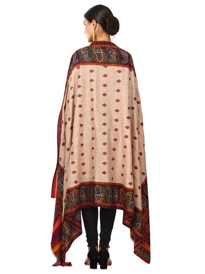 Pashtush Womens Kalamkari Shawl, Wedding Collection, Thick And Warm