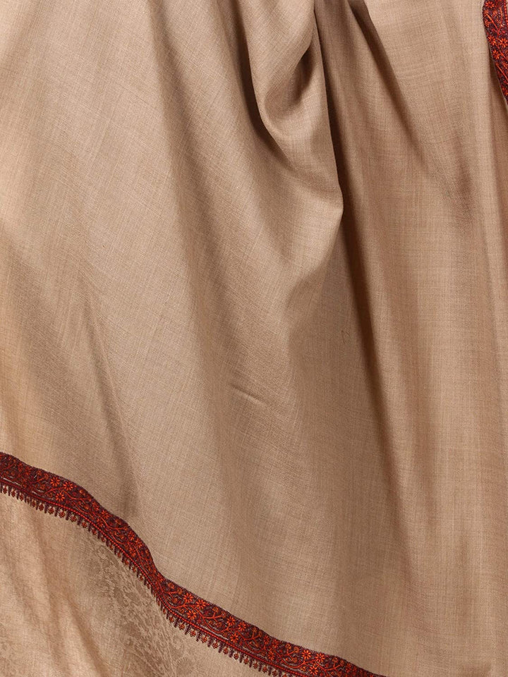 Pashtush India Shawl Pashtush Womens Kashmiri Hand Embroidery Shawl, Border Design With Fine Needlework, Shawls