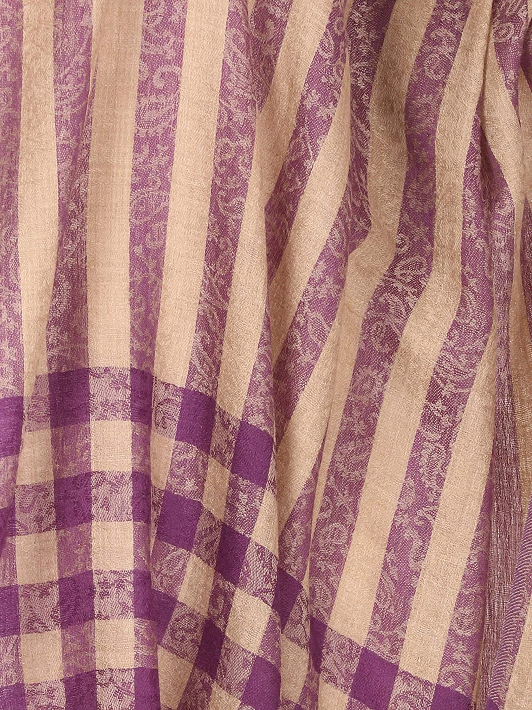 Pashtush Womens Luxury Wool Check Scarf, Soft A Scarf Stole, Extra-Fine
