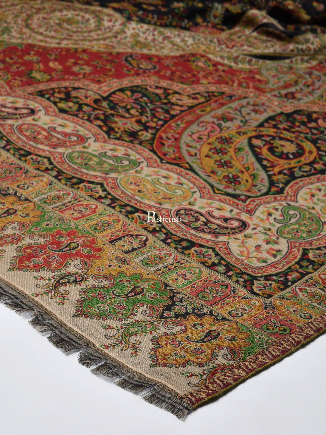 Pashtush India Womens Shawls Pashtush Womens Paisley Weave Ethnic Shawl, Soft And Warm