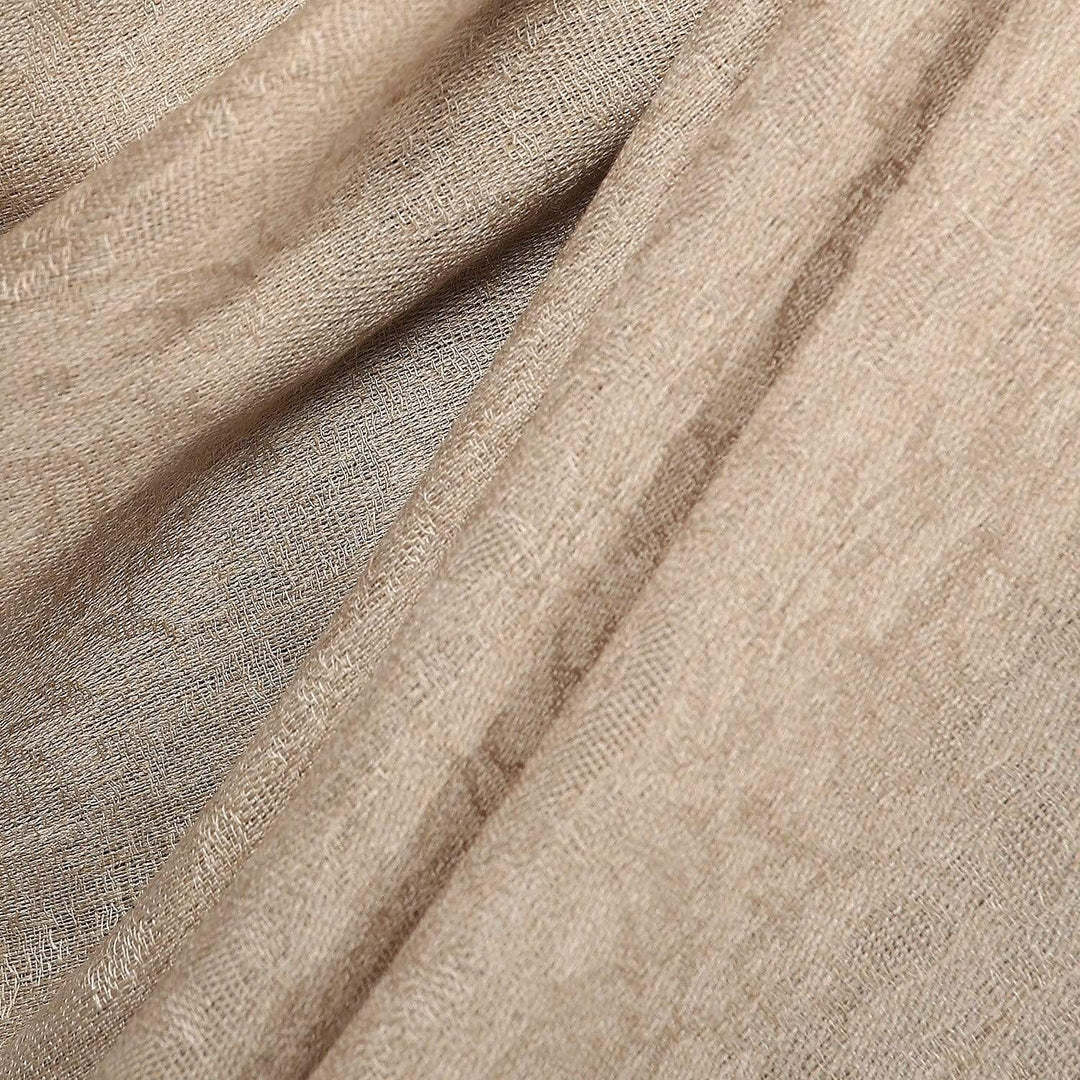 Pashtush India 70x200 Pashtush Womens Paisley Weave Scarf, Soft and Warm, Luxury Wool - Beige