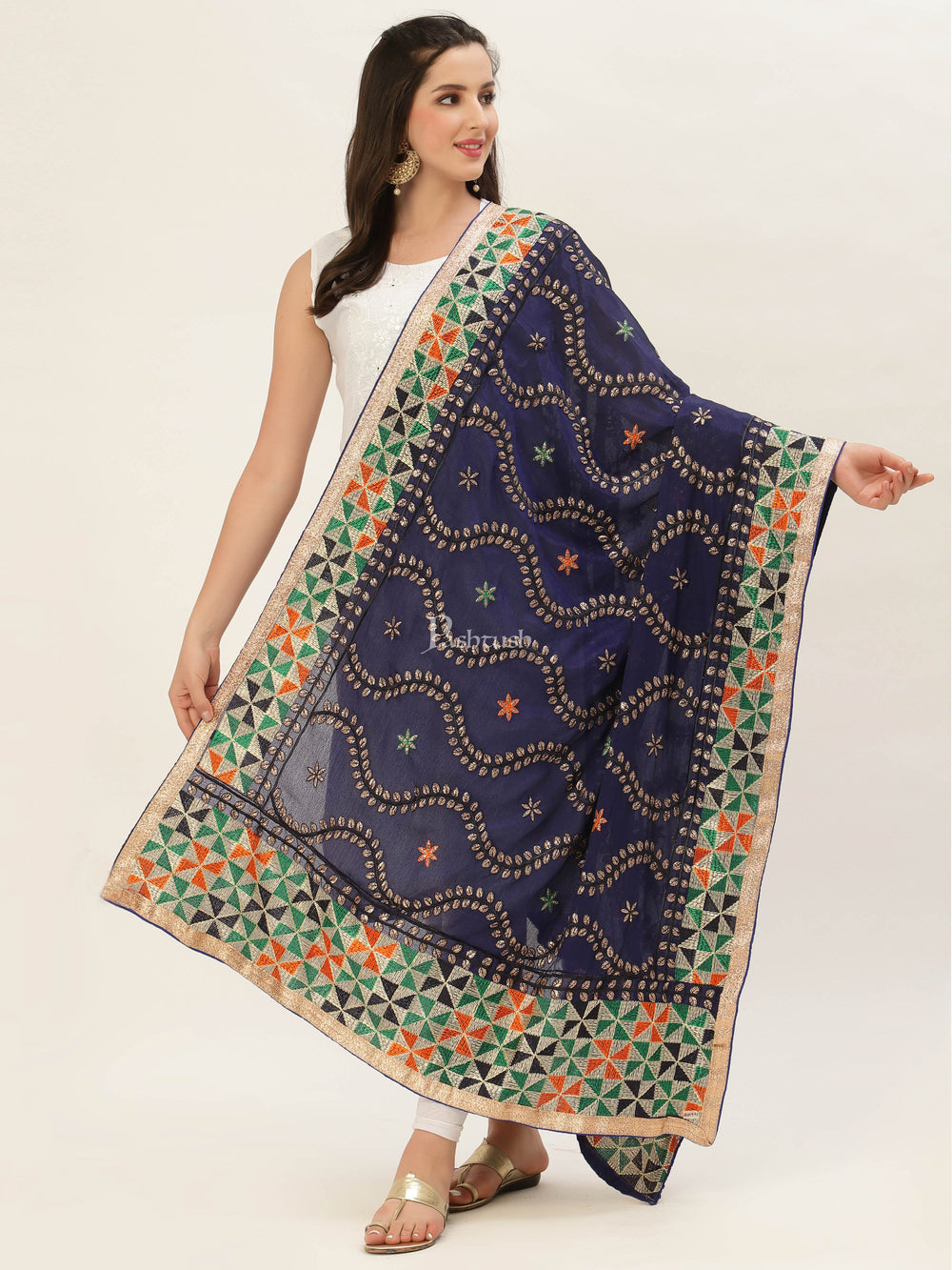 Pashtush India Womens Dupatta Pashtush Womens Phulkari Dupatta