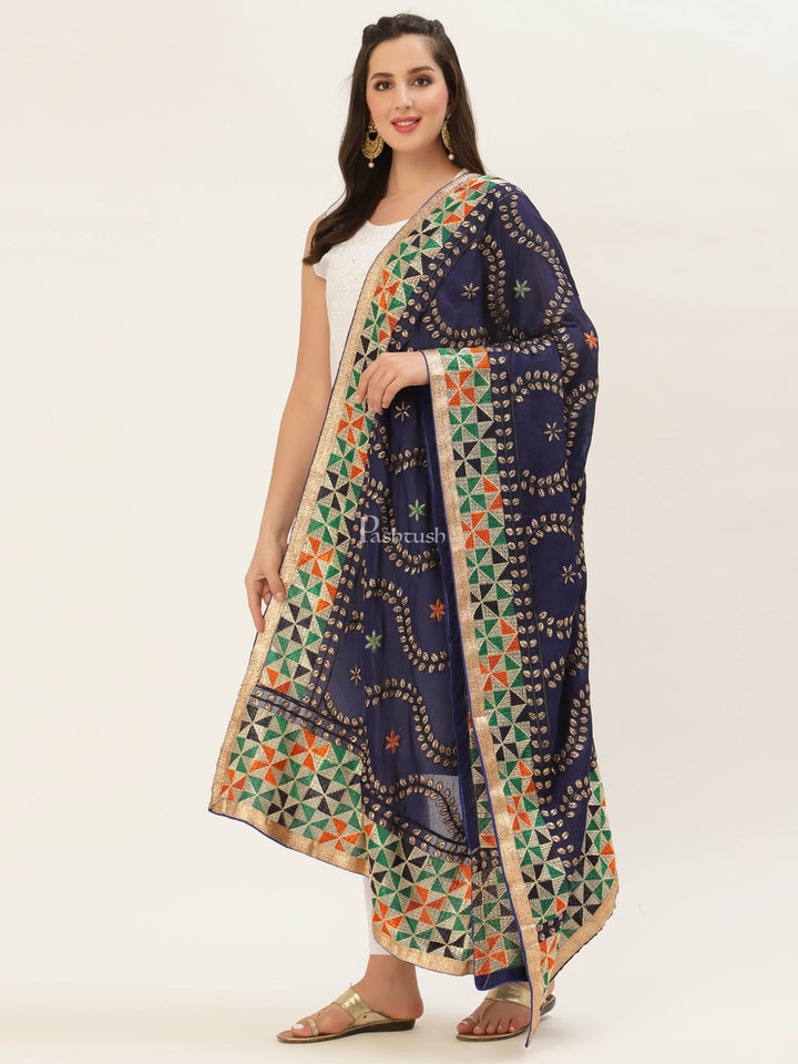 Pashtush India Womens Dupatta Pashtush Womens Phulkari Dupatta
