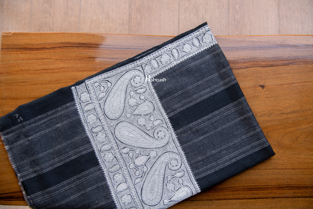 Pashtush India Womens Shawls Pashtush Womens Pure Pashmina Shawl, Black