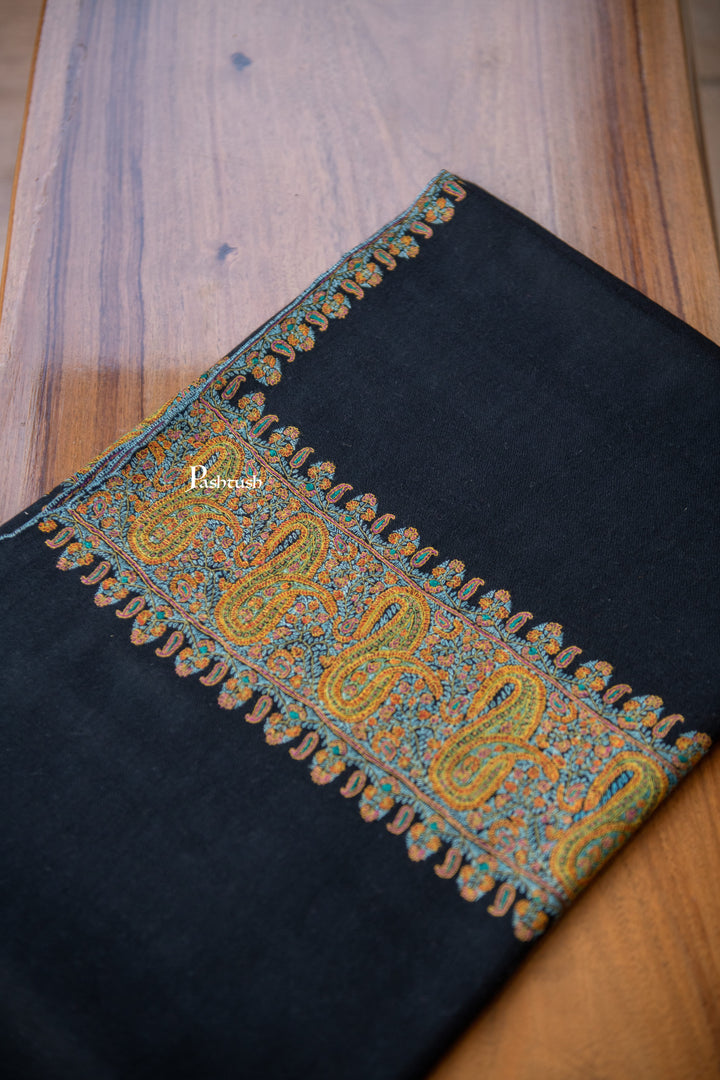 Pashtush India Womens Shawls Pashtush Womens Pure Pashmina Shawl, Black