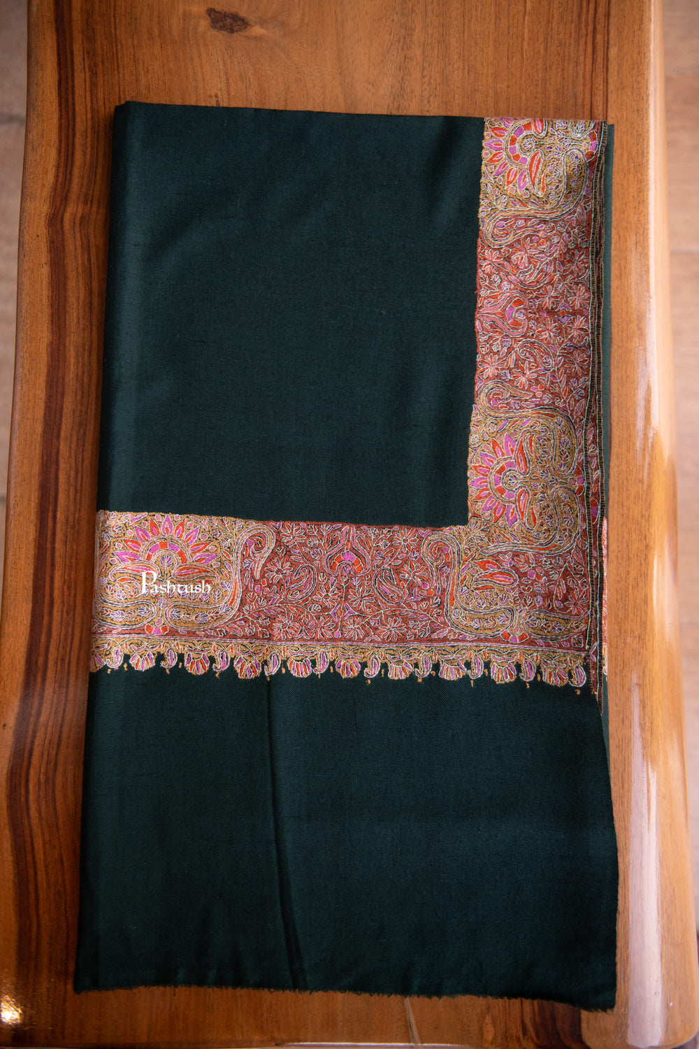 Pashtush India Womens Shawls Pashtush Womens Pure Pashmina Shawl, Black