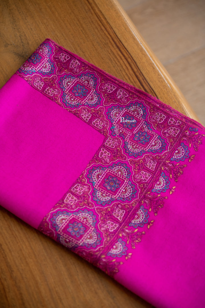 Pashtush India Womens Shawls Pashtush Womens Pure Pashmina Shawl, Magenta