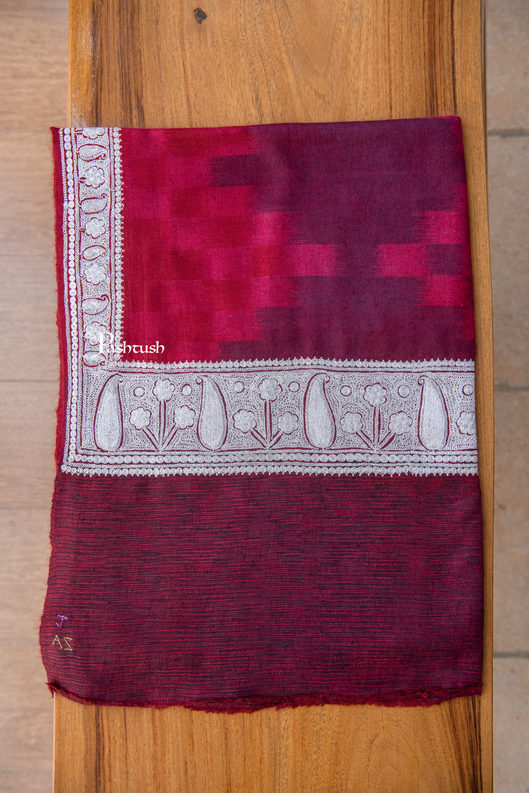 Pashtush India Womens Shawls Pashtush Womens Pure Pashmina Shawl, Maroon
