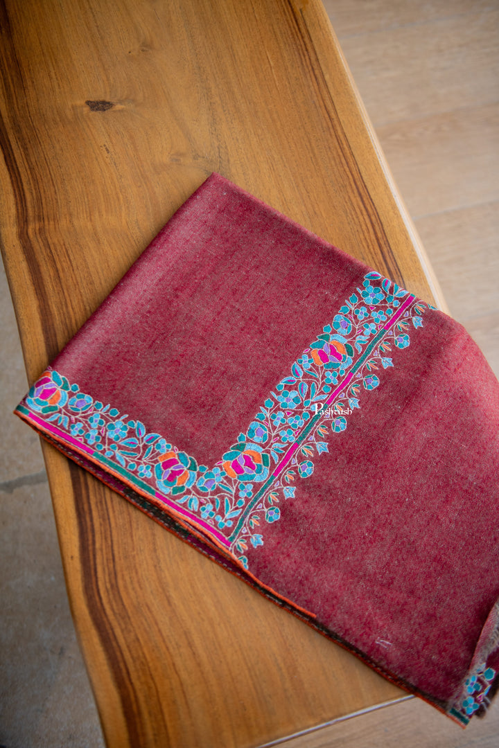 Pashtush India Womens Shawls Pashtush Womens Pure Pashmina Shawl, Maroon