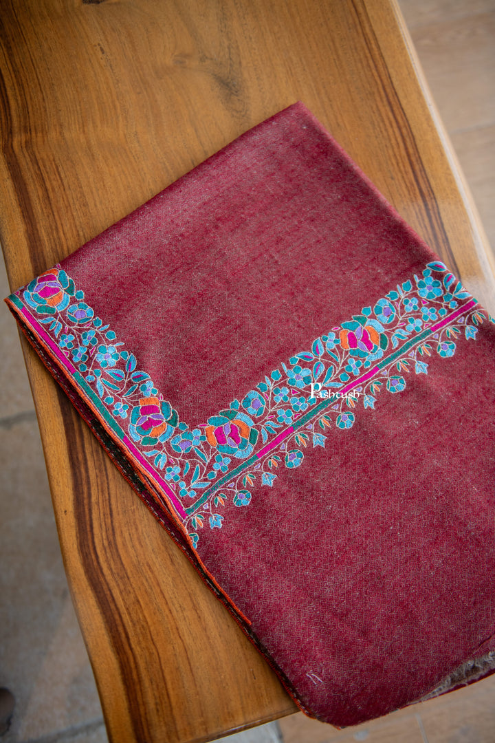 Pashtush India Womens Shawls Pashtush Womens Pure Pashmina Shawl, Maroon