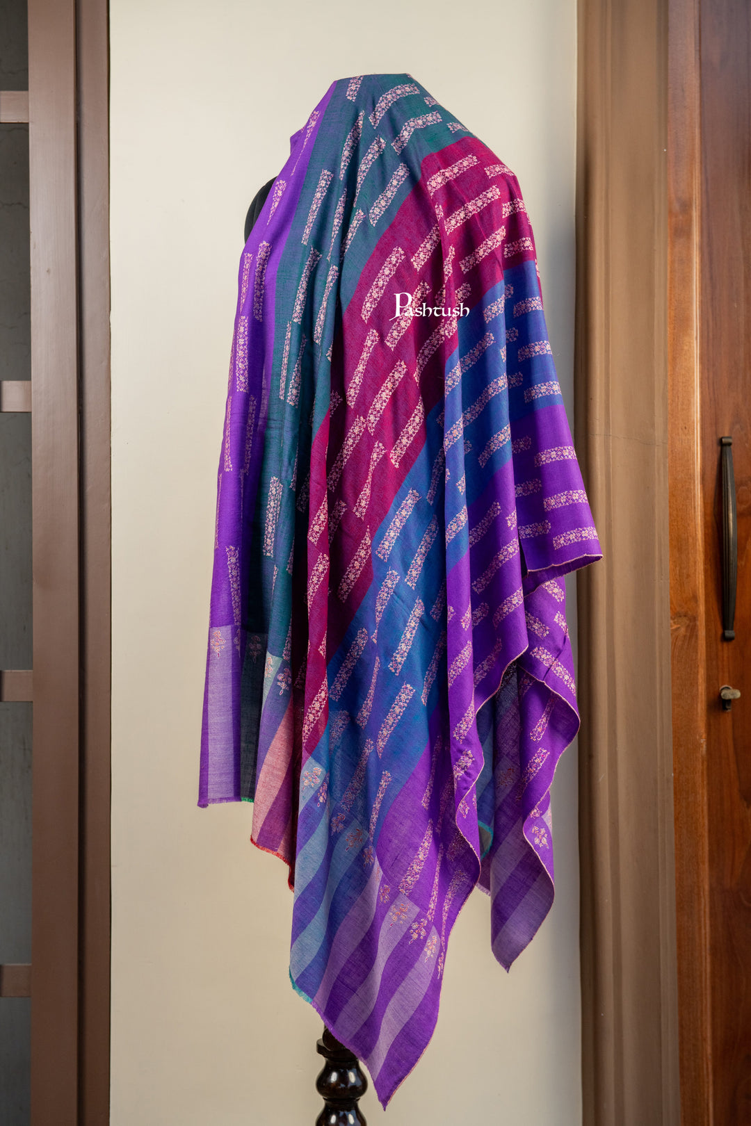 Pashtush India Womens Shawls Pashtush Womens Pure Pashmina Shawl, Multicolour