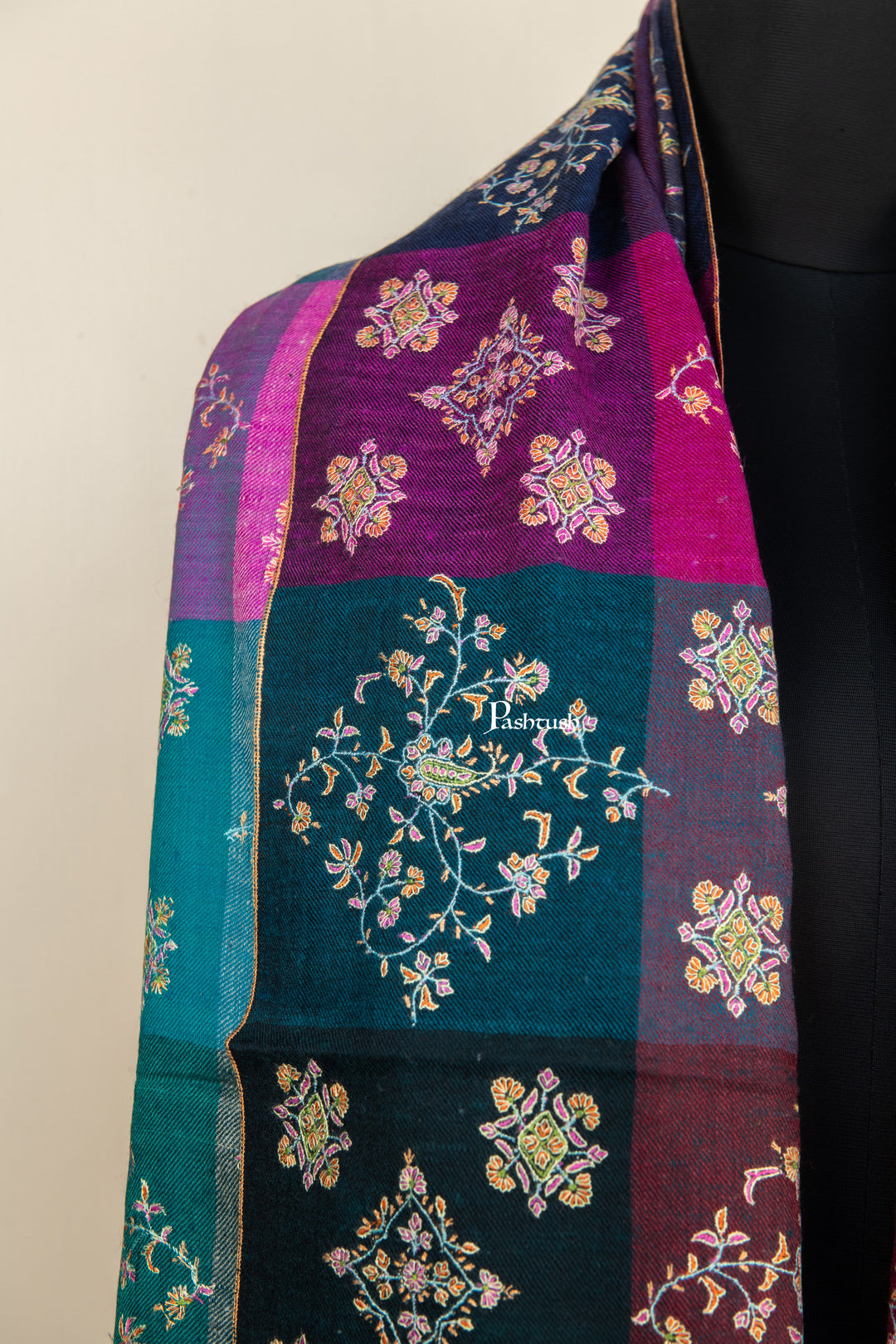 Pashtush India Womens Shawls Pashtush Womens Pure Pashmina Shawl, Multicolour