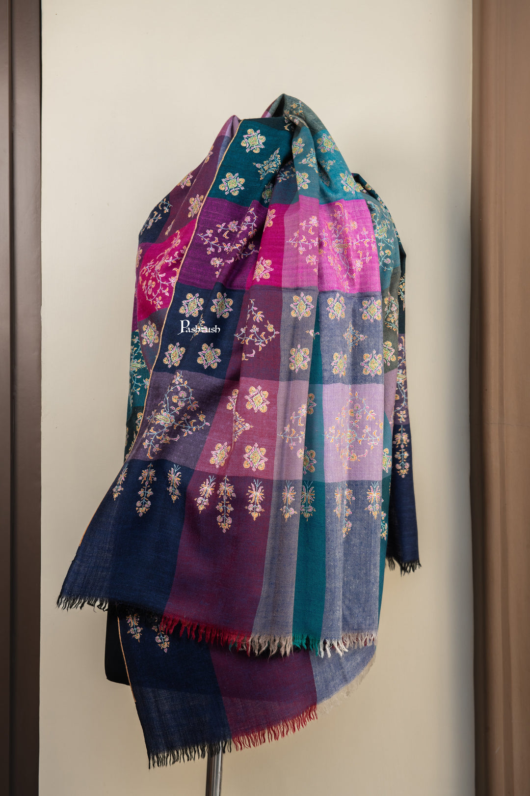 Pashtush India Womens Shawls Pashtush Womens Pure Pashmina Shawl, Multicolour