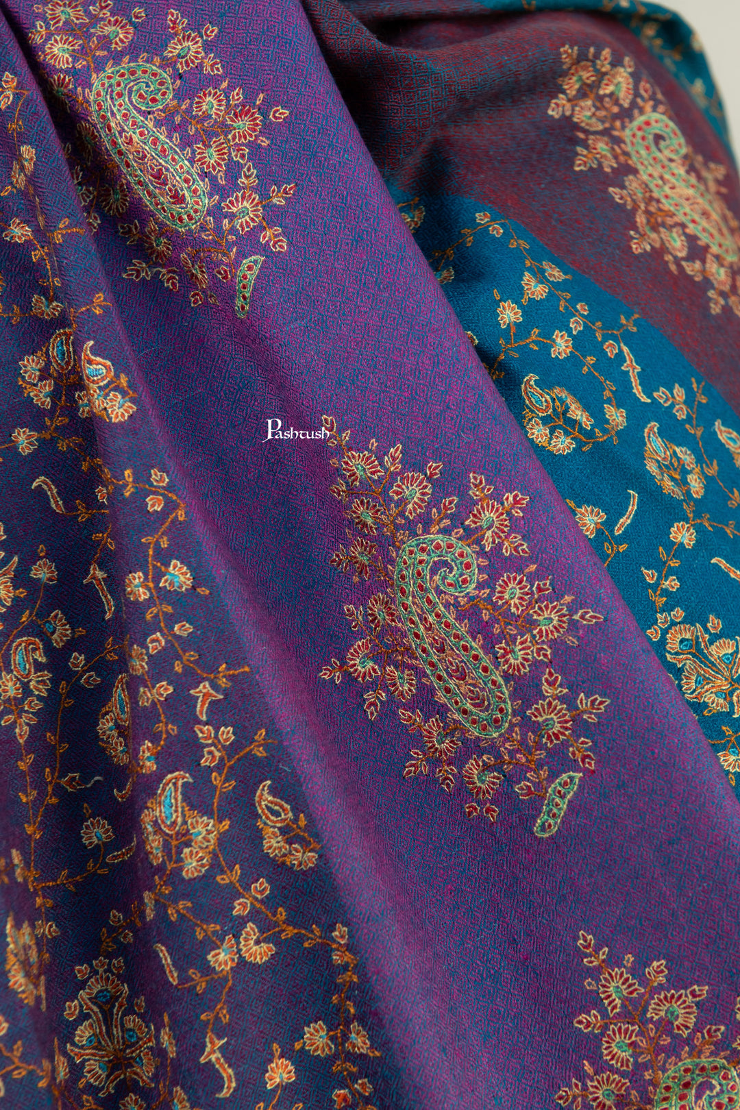 Pashtush India Womens Shawls Pashtush Womens Pure Pashmina Shawl, Multicolour