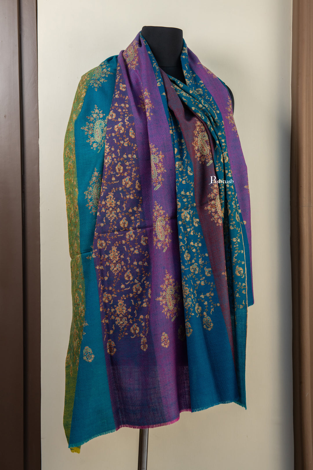 Pashtush India Womens Shawls Pashtush Womens Pure Pashmina Shawl, Multicolour