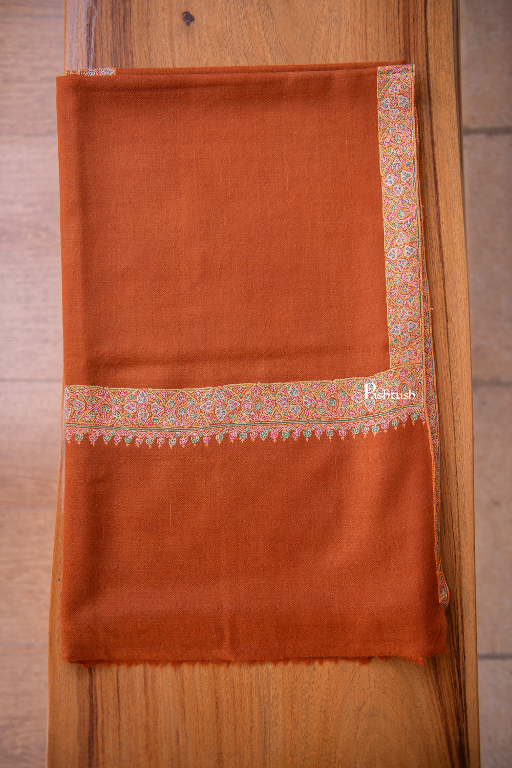 Pashtush India Womens Shawls Pashtush Womens Pure Pashmina Shawl, Orange