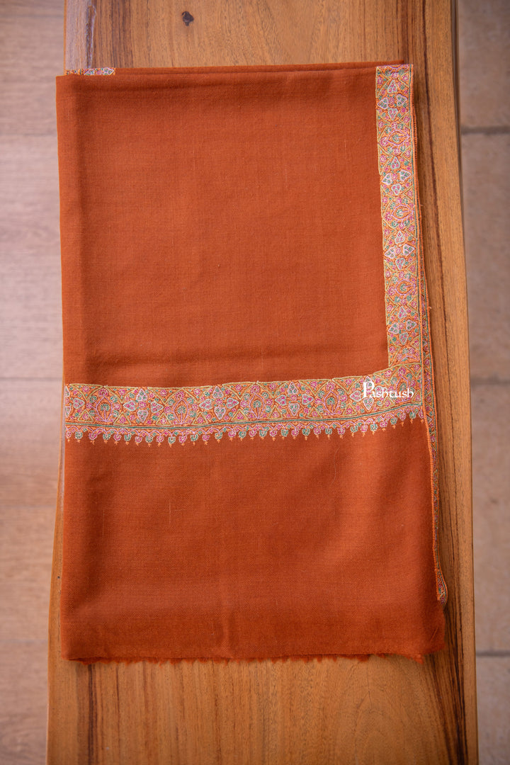 Pashtush India Womens Shawls Pashtush Womens Pure Pashmina Shawl, Orange