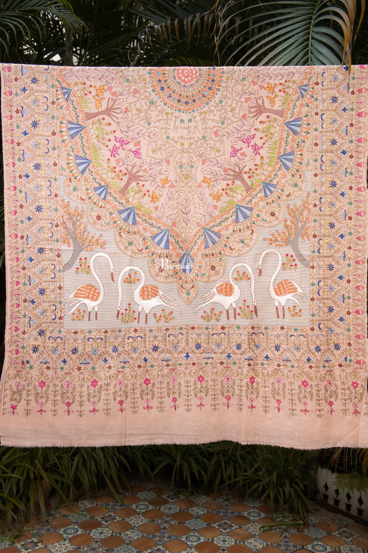 Pashtush India Womens Shawls Pashtush Womens Pure Pashmina Shawl, Peach