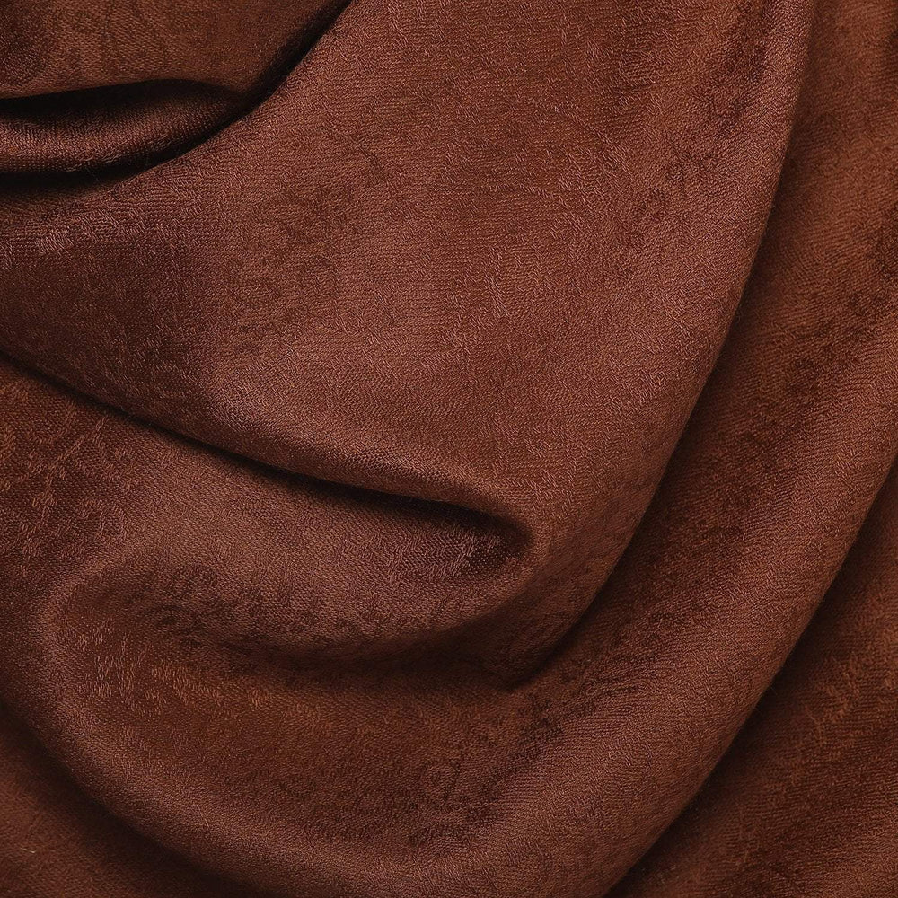 Pashtush India 70x200 Pashtush Womens Scarf, Stole Jacquard, paisley, Coffee
