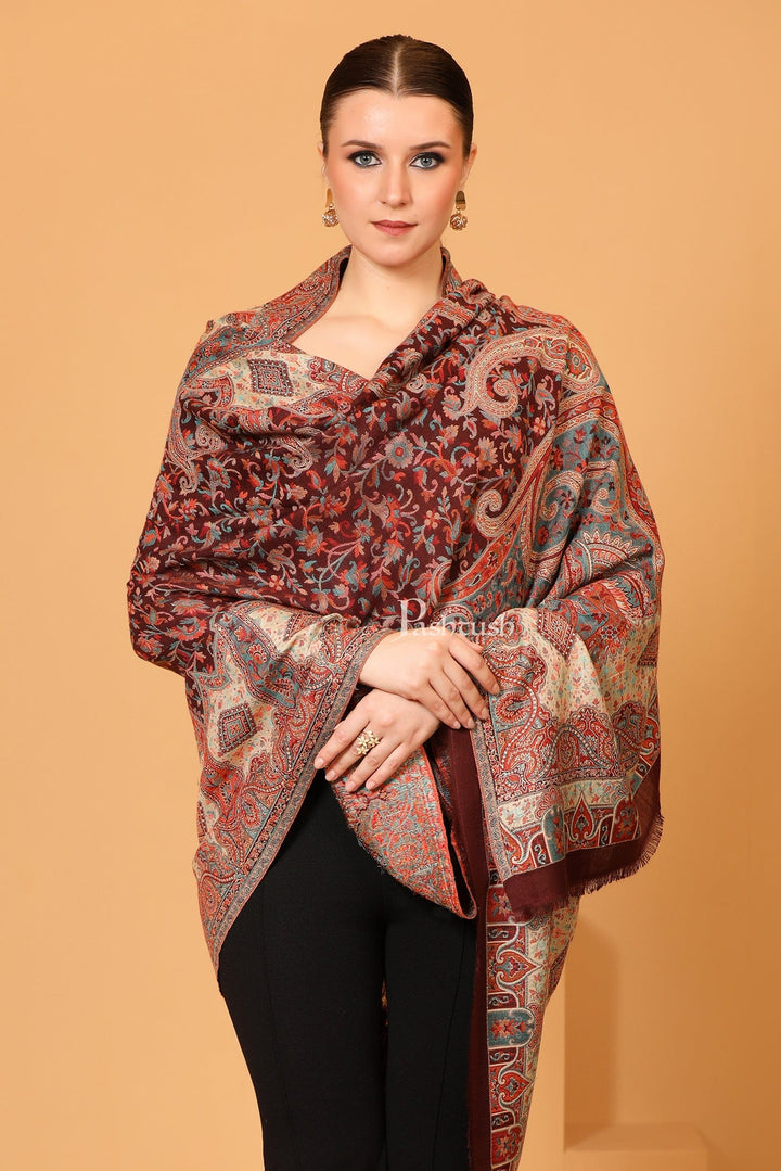 Pashtush India Womens Shawls Pashtush Womens Shawl, Antique Design, Woollen Heritage Collection