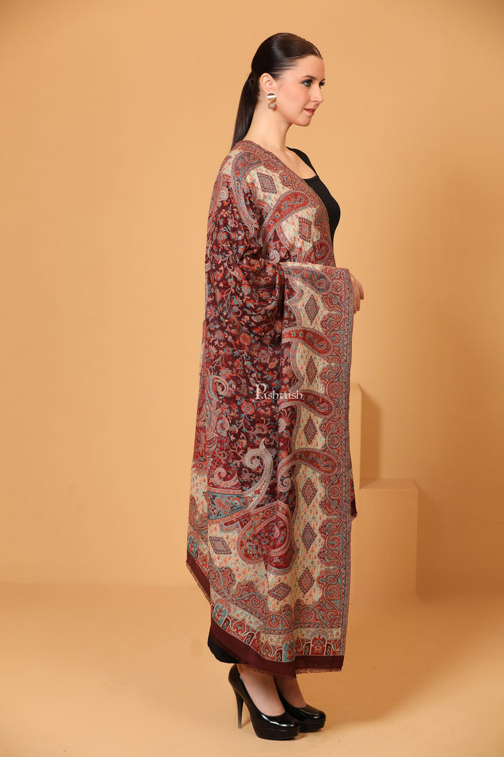 Pashtush India Womens Shawls Pashtush Womens Shawl, Antique Design, Woollen Heritage Collection