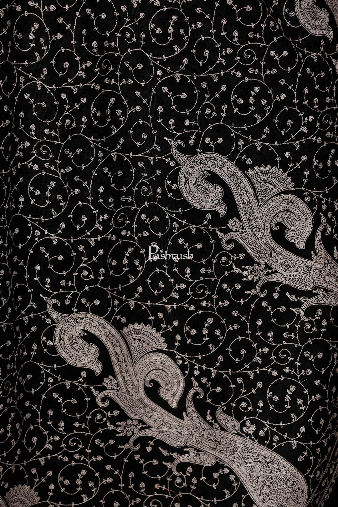 Pashtush India 100x200 Pashtush Womens Shawl with Tone on Tone Embroidery, Soft and Warm, Light Weight