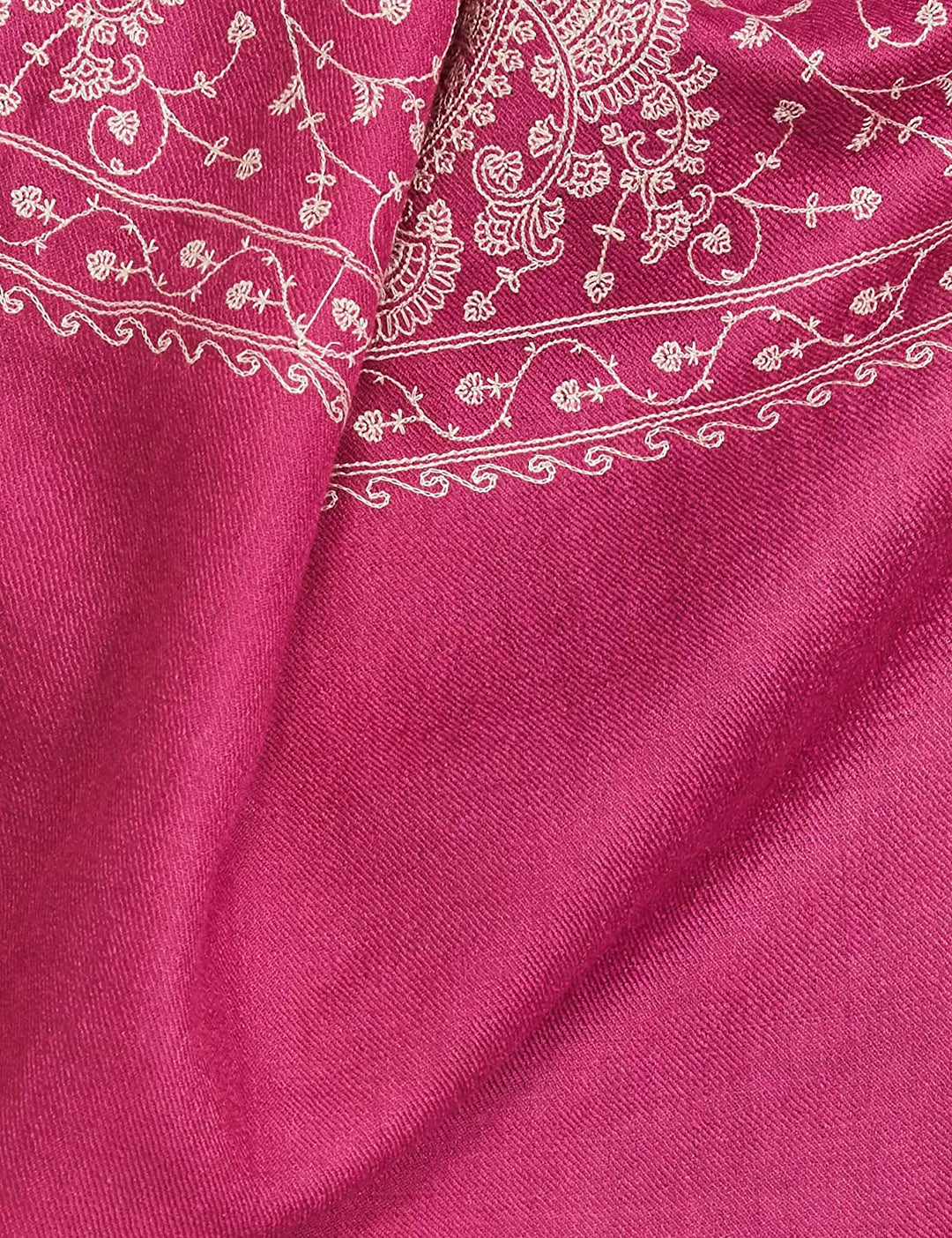 Pashtush India 100x200 Pashtush Womens Shawl With Tone On Tone Embroidery, Soft And Warm, Light Weight, Fuchsia