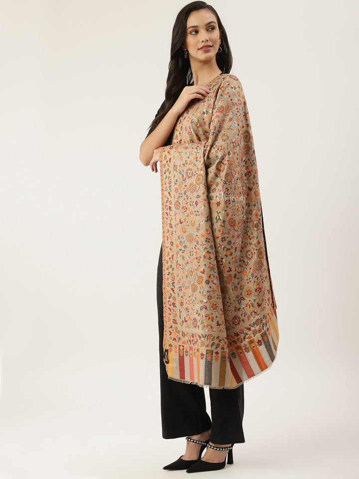 Pashtush India Womens Shawls Pashtush womens shawl, Woven Design, Twilight Collection, Beige